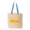 Natural Tote with Contrast-Color Handles Thumbnail