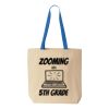 Natural Tote with Contrast-Color Handles Thumbnail