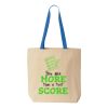 Natural Tote with Contrast-Color Handles Thumbnail