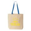 Natural Tote with Contrast-Color Handles Thumbnail