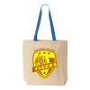 Natural Tote with Contrast-Color Handles Thumbnail