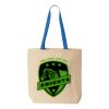 Natural Tote with Contrast-Color Handles Thumbnail