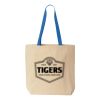 Natural Tote with Contrast-Color Handles Thumbnail