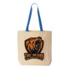 Natural Tote with Contrast-Color Handles Thumbnail