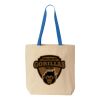 Natural Tote with Contrast-Color Handles Thumbnail