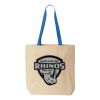 Natural Tote with Contrast-Color Handles Thumbnail