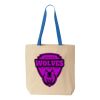 Natural Tote with Contrast-Color Handles Thumbnail