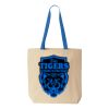 Natural Tote with Contrast-Color Handles Thumbnail