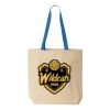 Natural Tote with Contrast-Color Handles Thumbnail