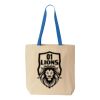 Natural Tote with Contrast-Color Handles Thumbnail