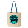 Natural Tote with Contrast-Color Handles Thumbnail