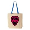Natural Tote with Contrast-Color Handles Thumbnail