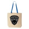 Natural Tote with Contrast-Color Handles Thumbnail