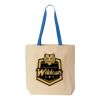 Natural Tote with Contrast-Color Handles Thumbnail