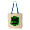 Natural Tote with Contrast-Color Handles Thumbnail
