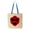 Natural Tote with Contrast-Color Handles Thumbnail