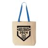 Natural Tote with Contrast-Color Handles Thumbnail