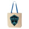 Natural Tote with Contrast-Color Handles Thumbnail