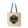 Natural Tote with Contrast-Color Handles Thumbnail
