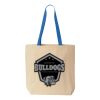 Natural Tote with Contrast-Color Handles Thumbnail