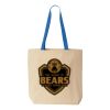 Natural Tote with Contrast-Color Handles Thumbnail