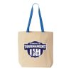 Natural Tote with Contrast-Color Handles Thumbnail