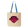Natural Tote with Contrast-Color Handles Thumbnail