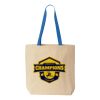 Natural Tote with Contrast-Color Handles Thumbnail