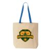 Natural Tote with Contrast-Color Handles Thumbnail