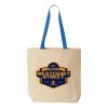 Natural Tote with Contrast-Color Handles Thumbnail