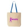 Natural Tote with Contrast-Color Handles Thumbnail