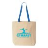 Natural Tote with Contrast-Color Handles Thumbnail