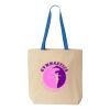 Natural Tote with Contrast-Color Handles Thumbnail