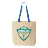 Natural Tote with Contrast-Color Handles Thumbnail