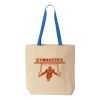 Natural Tote with Contrast-Color Handles Thumbnail