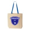 Natural Tote with Contrast-Color Handles Thumbnail