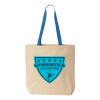 Natural Tote with Contrast-Color Handles Thumbnail