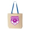 Natural Tote with Contrast-Color Handles Thumbnail