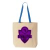 Natural Tote with Contrast-Color Handles Thumbnail