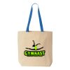 Natural Tote with Contrast-Color Handles Thumbnail