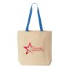 Natural Tote with Contrast-Color Handles Thumbnail
