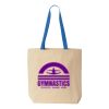 Natural Tote with Contrast-Color Handles Thumbnail