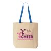 Natural Tote with Contrast-Color Handles Thumbnail