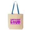Natural Tote with Contrast-Color Handles Thumbnail