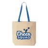 Natural Tote with Contrast-Color Handles Thumbnail