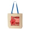 Natural Tote with Contrast-Color Handles Thumbnail