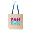 Natural Tote with Contrast-Color Handles Thumbnail