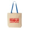 Natural Tote with Contrast-Color Handles Thumbnail