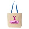 Natural Tote with Contrast-Color Handles Thumbnail