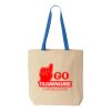 Natural Tote with Contrast-Color Handles Thumbnail